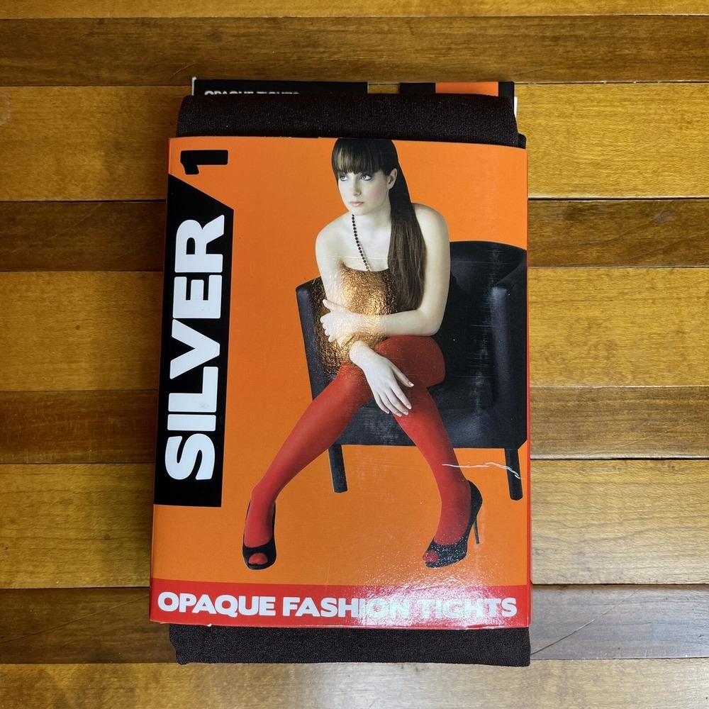 WOMENS FASHION TIGHTS Thick Opaque BROWN L-XL‎ Vintage